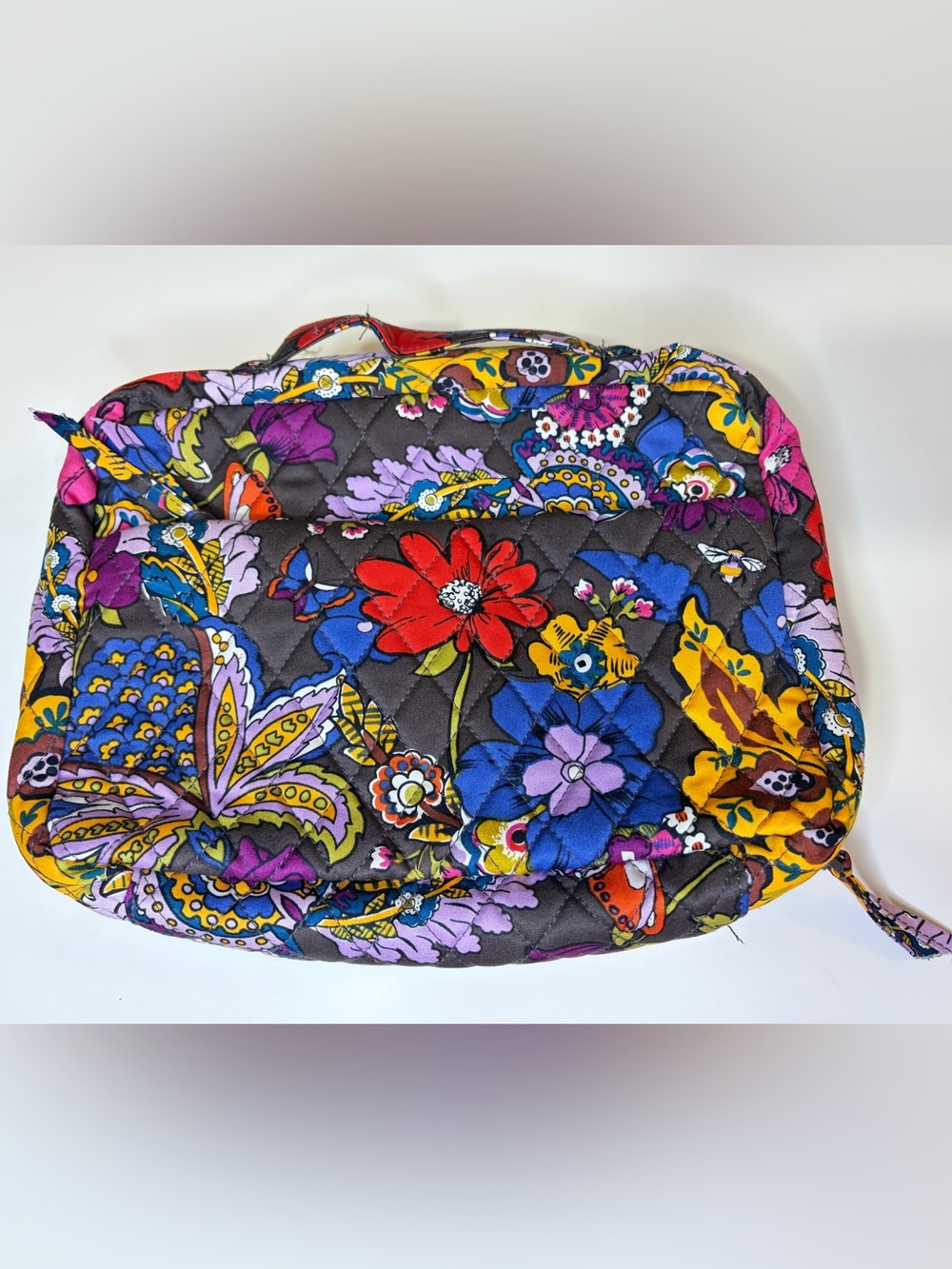 Vera Bradley Hanging Travel Organizer Gray Floral Butterfly NWOT